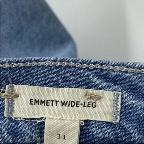 Madewell Emmett Wide Leg Crop Jeans Womens Size 31 High Rise - Picture 6 of 6